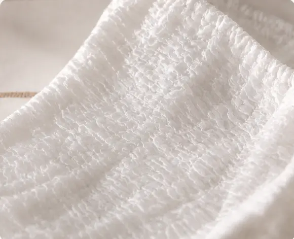 Close-up of the soft breathable outer material used in Svelte pull-up continence underwear.